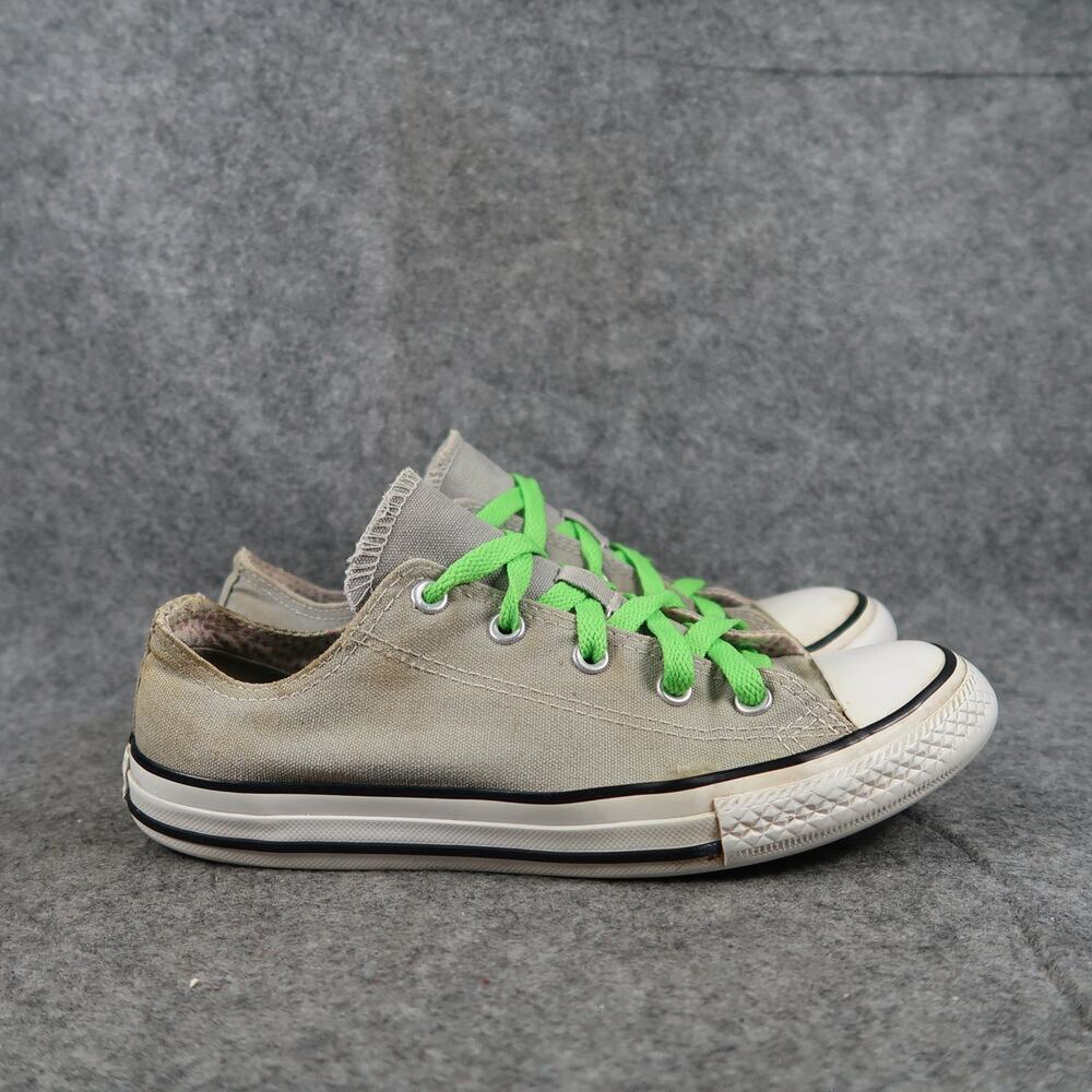 Converse Shoes Kids 4 Sneakers All Star Canvas Casual Lace Up Gray Trainer Youth